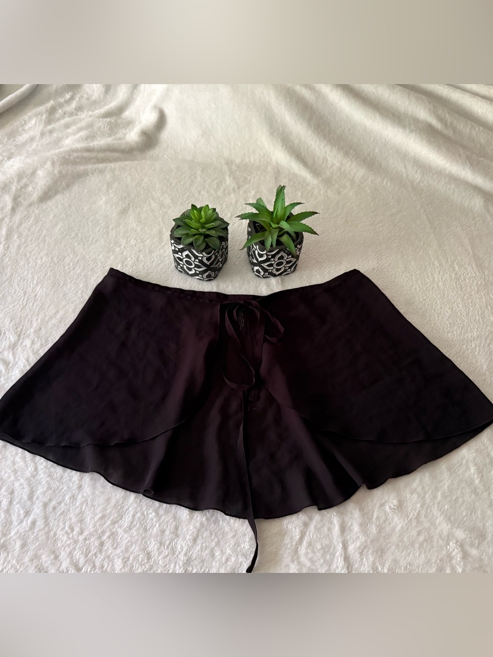 Mirella Women’s Sheer Black Tie Wrap Skirt Dance OS One Size